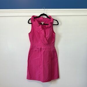 J. Crew Vibrant Pink Asymmetrical Dress